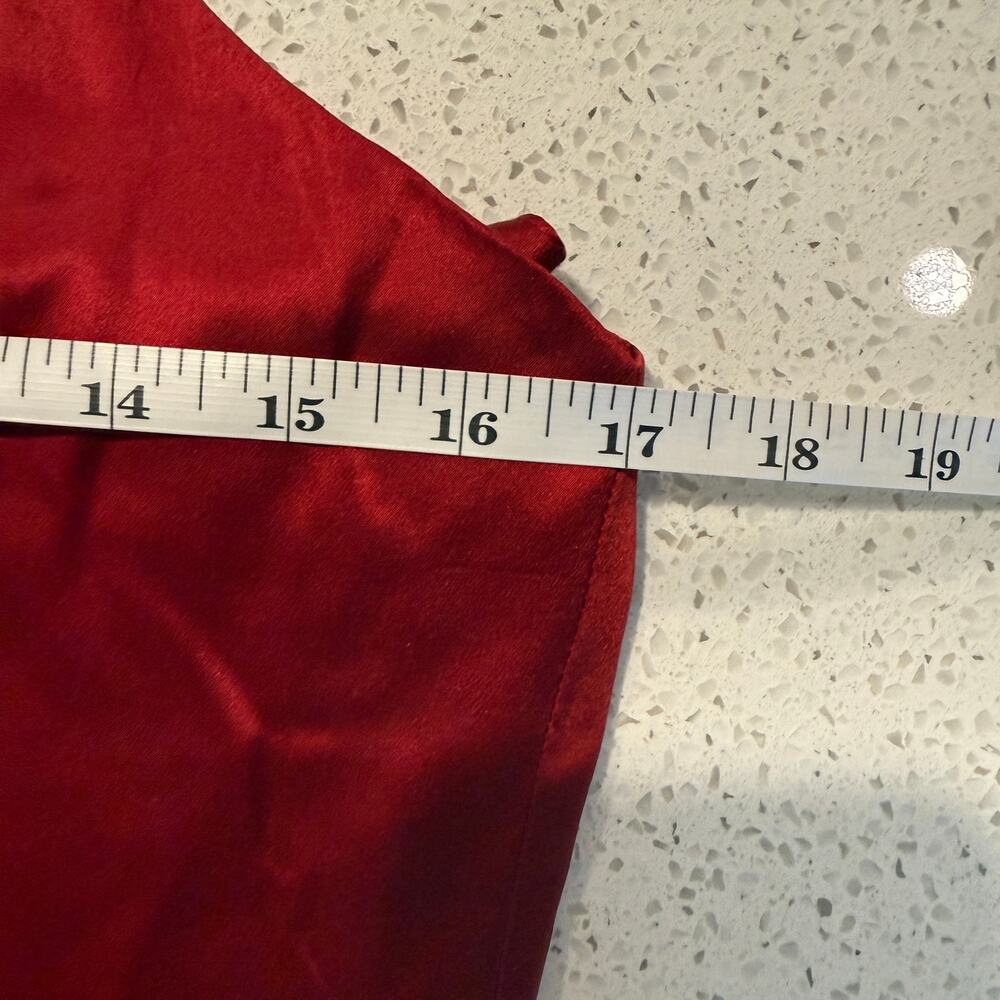 Reformation Red 100% Silk Satin Slip Maxi Dress Cocktail Elegant Quiet Luxury S - Picture 9 of 10